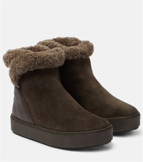 see by chloe suede ankle boots|see by chloe shearling boots.